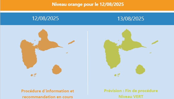 GWADAIR971's tweet photo. [#picdepollution] Ce mardi 12/08/25, des masses d’air chargées en particules fines PM10 et PM2,5 traversent nos territoires.
🟠La procédure d’information et recommandation est déclenchée ce jour en Guadeloupe et demain à Saint-Martin.
🌐Plus d'infos sur https://t.co/p3PYk2yvSR https://t.co/sA1oiQsyGd