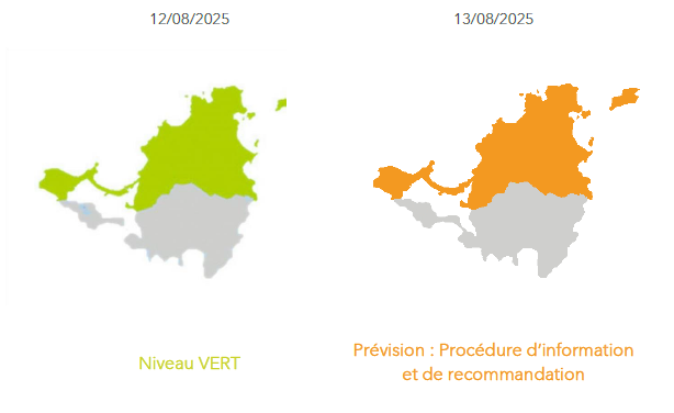 GWADAIR971's tweet photo. [#picdepollution] Ce mardi 12/08/25, des masses d’air chargées en particules fines PM10 et PM2,5 traversent nos territoires.
🟠La procédure d’information et recommandation est déclenchée ce jour en Guadeloupe et demain à Saint-Martin.
🌐Plus d'infos sur https://t.co/p3PYk2yvSR https://t.co/sA1oiQsyGd