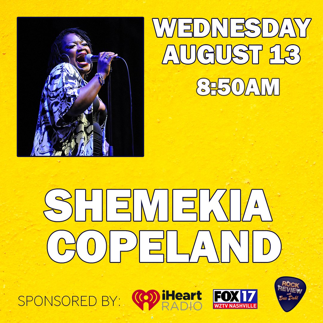 Artist including Jerry Douglas, DaShawn Hickman &amp; Alejandro Escovedo join #shemekiacopeland on her last album "Blame It On Eve." Catch her tomorrow on <a href="/RReview1732410/">Rock and Review with Eric Dahl</a> on <a href="/FOXNashville/">FoxNashville</a>