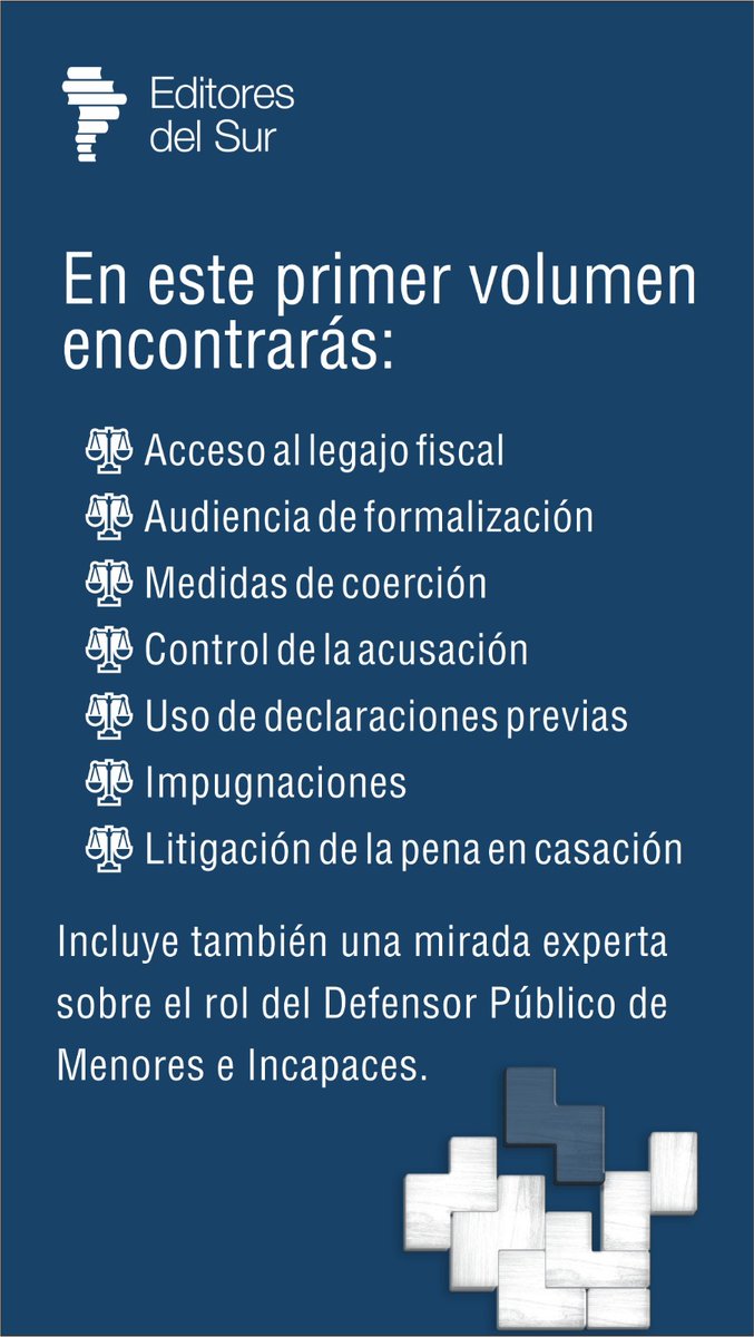 📚 Novedades de la semana: llega el primer libro de una colección pensada para quienes viven y respiran litigación. 
Un recurso clave para estudiar y practicar el sistema acusatorio.
editoresdelsur.com/productos/la-d…