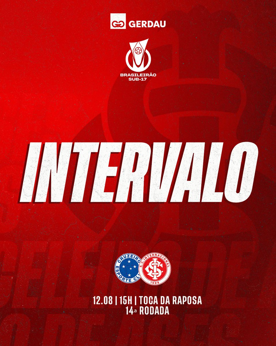Celeiro_Ases's tweet photo. #Sub17 | #CRUxINT | 0-0 | 1T | 49' - Tudo igual na primeira etapa do duelo. #VAMOSCELEIRO π¦πΉ https://t.co/izYhbc1wbu