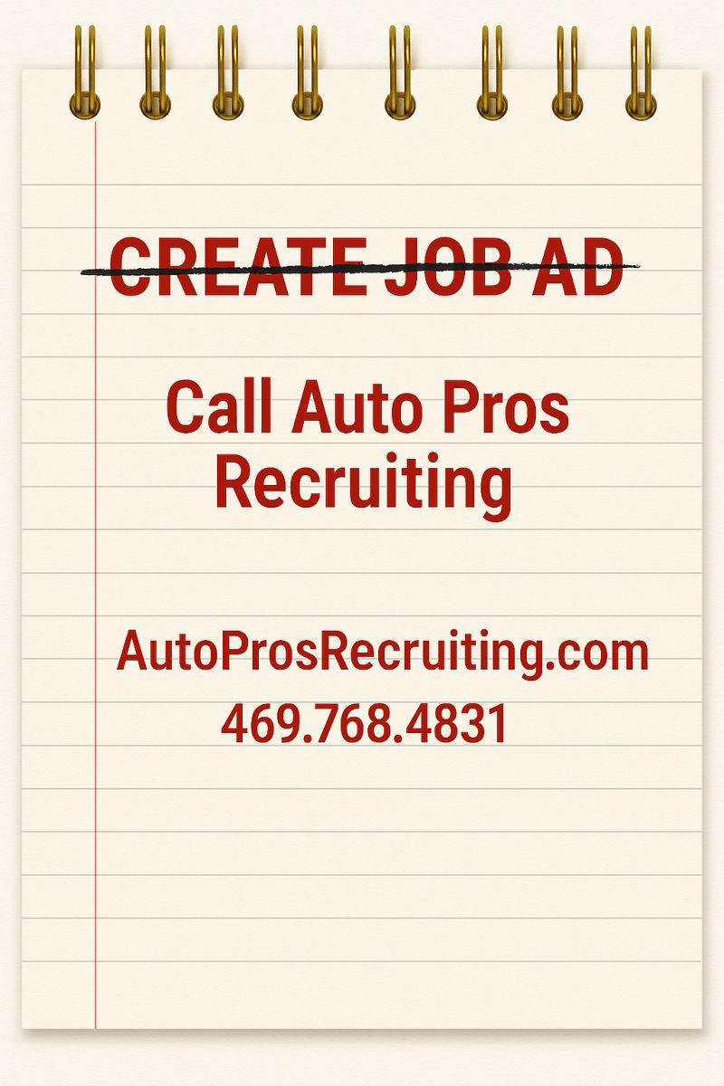 pros_auto29216's tweet image. Looking to hire? Our Partner programs offer multiple tailored solutions designed to fit your needs and budget.
Call today!
469.768.4831
#autoprosrecruiting #recruitingredefined #howdoyourecruit
