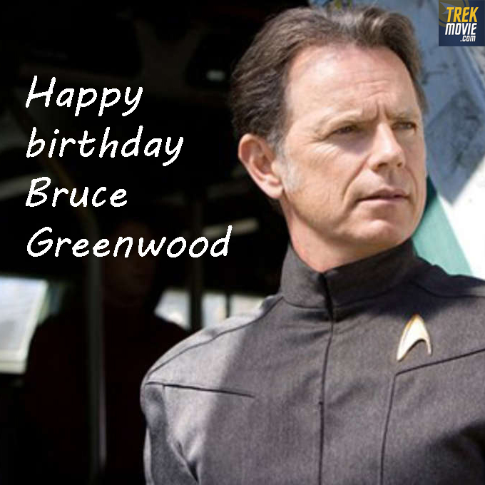 Happy birthday to Bruce Greenwood, who played Captain Christopher Pike in the J.J. Abrams movies Star Trek and Star Trek Into Darkness. 
#StarTrek