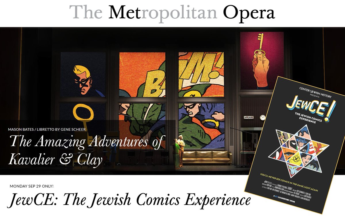 Roy Schwartz (@realroyschwartz) on Twitter photo Big news! Our <a href="/JewCE_NYC/">JewCE (the Jewish Comics Experience)</a> documentary is screening at the <a href="/MetOpera/">Metropolitan Opera</a>! Join us for a special screening on Sep. 29, followed by a 30-min. talk, before that night's performance. Free for ticket holders!
Info & tkts: metopera.org/season/2025-26…
<a href="/MiriamEveMora/">Miriam Eve Mora, PhD</a> <a href="/DannyFingeroth/">Danny Fingeroth</a> <a href="/JewishLifeTV/">JLTV</a> Big news! Our <a href="/JewCE_NYC/">JewCE (the Jewish Comics Experience)</a> documentary is screening at the <a href="/MetOpera/">Metropolitan Opera</a>! Join us for a special screening on Sep. 29, followed by a 30-min. talk, before that night's performance. Free for ticket holders!
Info & tkts: metopera.org/season/2025-26…
<a href="/MiriamEveMora/">Miriam Eve Mora, PhD</a> <a href="/DannyFingeroth/">Danny Fingeroth</a> <a href="/JewishLifeTV/">JLTV</a>