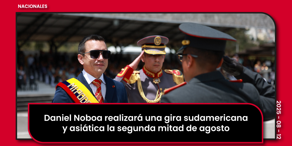 Udla Channel (@udlachannelec) on Twitter photo #Nacionales| <a href="/DanielNoboaOk/">Daniel Noboa Azin</a> viajará a #Brasil, #Uruguay, #Argentina entre el 18 al 21 de agosto. En esta gira el objetivo es seguridad, inversión y la integración regional. Posteriormente, el 24 del mismo mes viajará a #Japón, donde se busca fortalecer las relaciones #Nacionales| <a href="/DanielNoboaOk/">Daniel Noboa Azin</a> viajará a #Brasil, #Uruguay, #Argentina entre el 18 al 21 de agosto. En esta gira el objetivo es seguridad, inversión y la integración regional. Posteriormente, el 24 del mismo mes viajará a #Japón, donde se busca fortalecer las relaciones