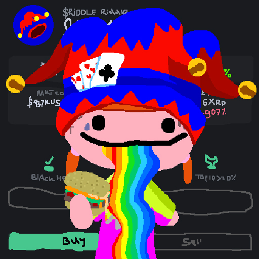 First Ledger taste test: 🍔 + 🌈 = pure profit.

The Riddlers are cooking… and everyone’s getting a bite.

$RIDDLE