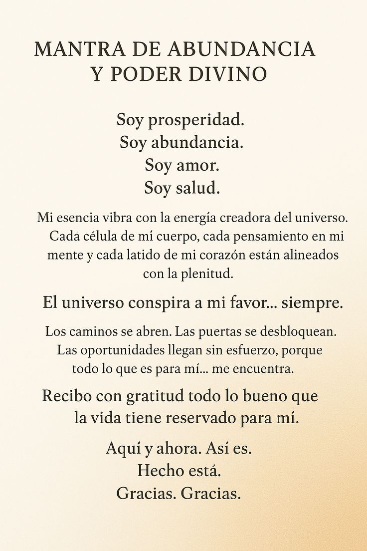 Motivosentuvida's tweet photo. Mantra de abundancia y poder divino!
#FelizMartes
#BuenosDías 
#FraseDelDía https://t.co/K4dnlBeMFM