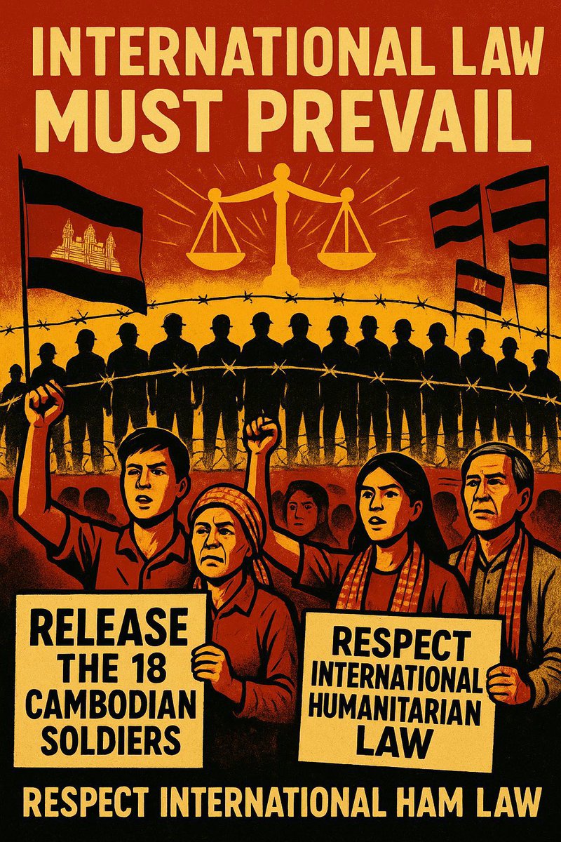 Thailand’s violation of the ceasefire endangers Cambodia’s people and heritage. We demand the immediate release of the 18 Cambodian soldiers.

#ThailandViolatestheceasefire
