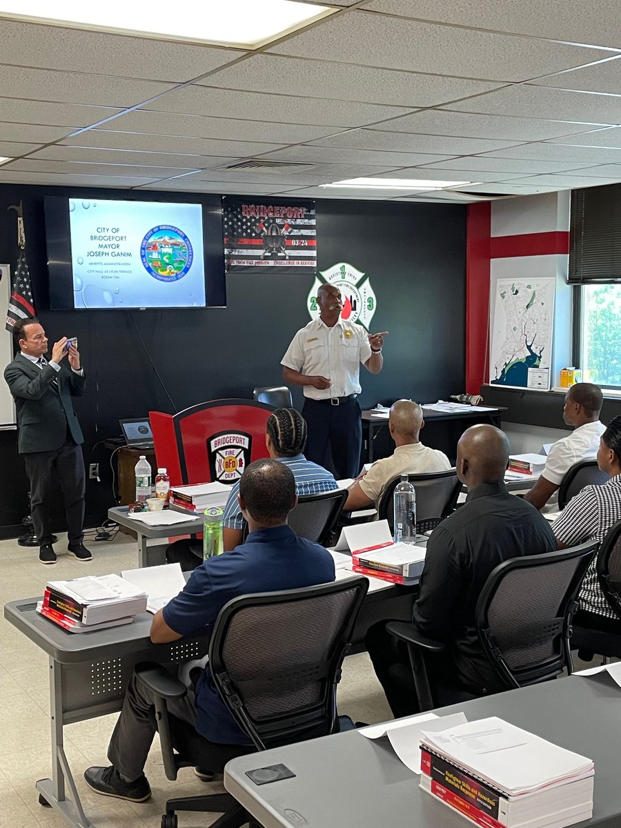 Yesterday, the BFD welcomed its new recruits participating in the Bridgeport Fire Academy. This year for the first time, our instructors will not only train the new members of the BFD but also recruits from Norwalk and Fairfield Fire Department. #bridgeportct #bridgeportbravest