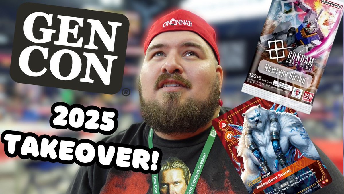 My Gen Con Vlog is up now! 

I ripped a ton of <a href="/GUNDAM_GCG_ENG/">GUNDAM CARD GAME English Version</a> , learned <a href="/playriftbound/">Riftbound</a> from one of the devs and learned how to play EDH. 

I need <a href="/Gen_Con/">Gen Con</a> 2026 already. 

youtu.be/8AbWI80PyLU?si…