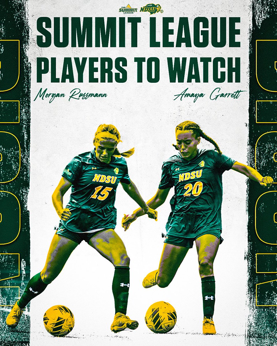 Amaya Garrett and Morgan Russmann have been tabbed as Players to Watch 👀 by the Summit League Coaches!

#GoBison 🦬

📰: gobison.info/4m6ezjo