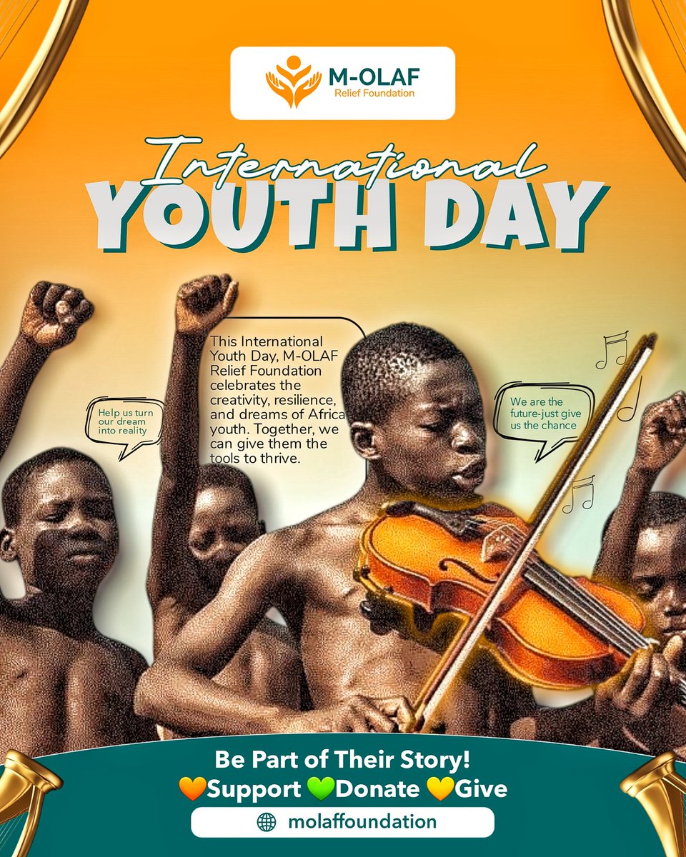 molaffoundation's tweet photo. It's international Youth Day!!! https://t.co/d750xEJwbZ