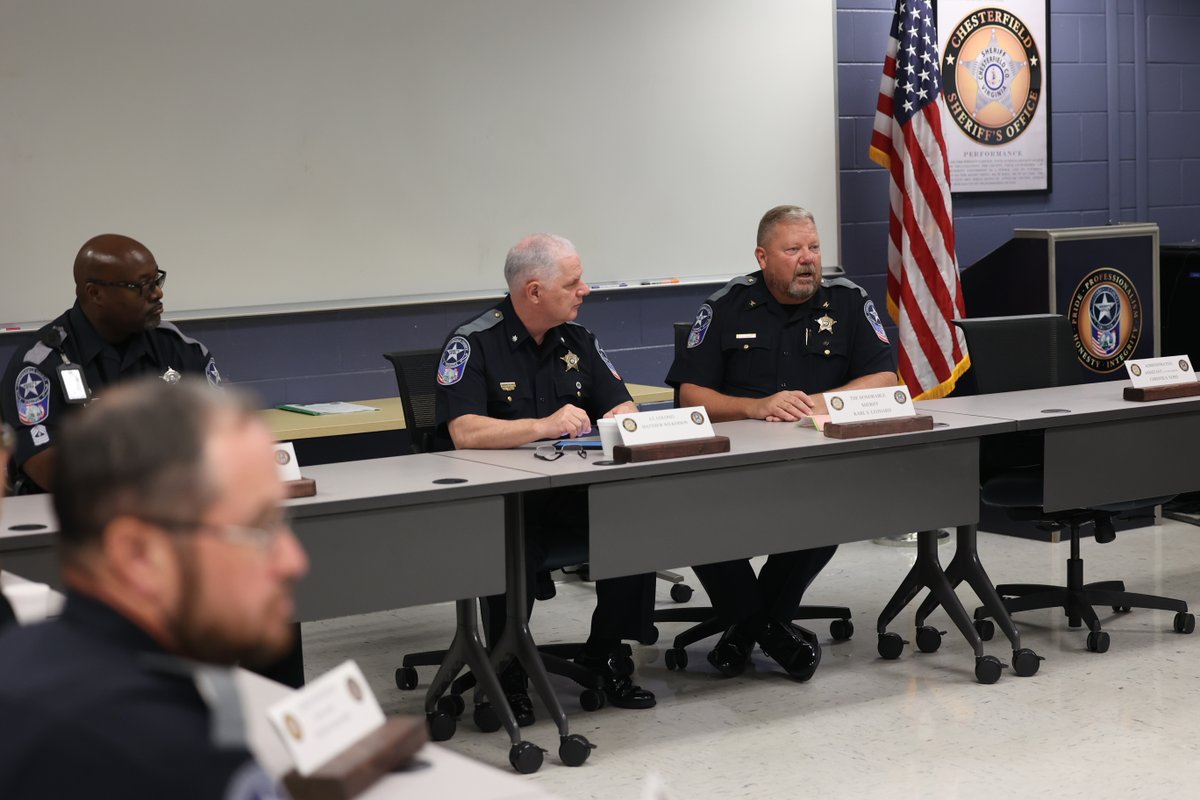 CCSOVA's tweet image. Yesterday the 41st Basic Academy started their morning with introductions from Sheriff Leonard and his command staff. We wish them success as they prepare to navigate the challenges to come. #basicacademy #training #csopride