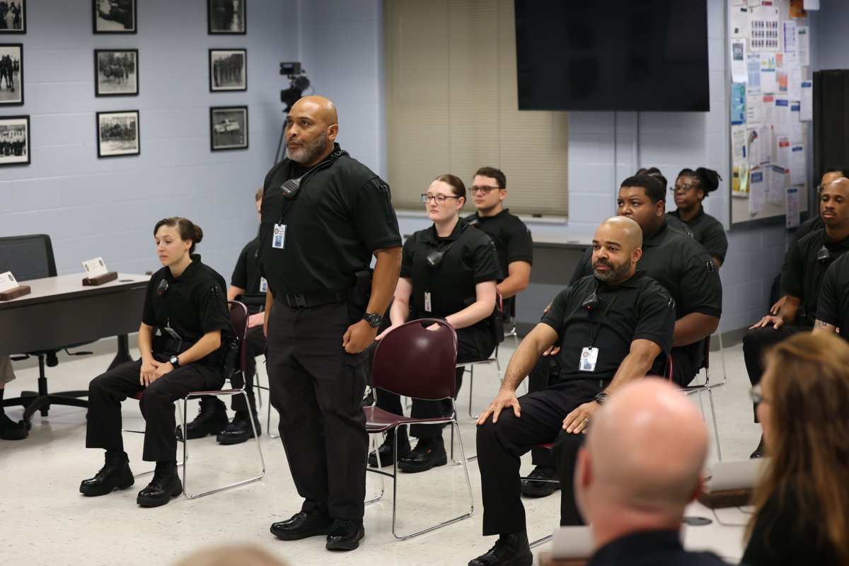 CCSOVA's tweet image. Yesterday the 41st Basic Academy started their morning with introductions from Sheriff Leonard and his command staff. We wish them success as they prepare to navigate the challenges to come. #basicacademy #training #csopride