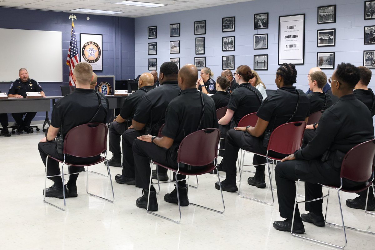 CCSOVA's tweet image. Yesterday the 41st Basic Academy started their morning with introductions from Sheriff Leonard and his command staff. We wish them success as they prepare to navigate the challenges to come. #basicacademy #training #csopride