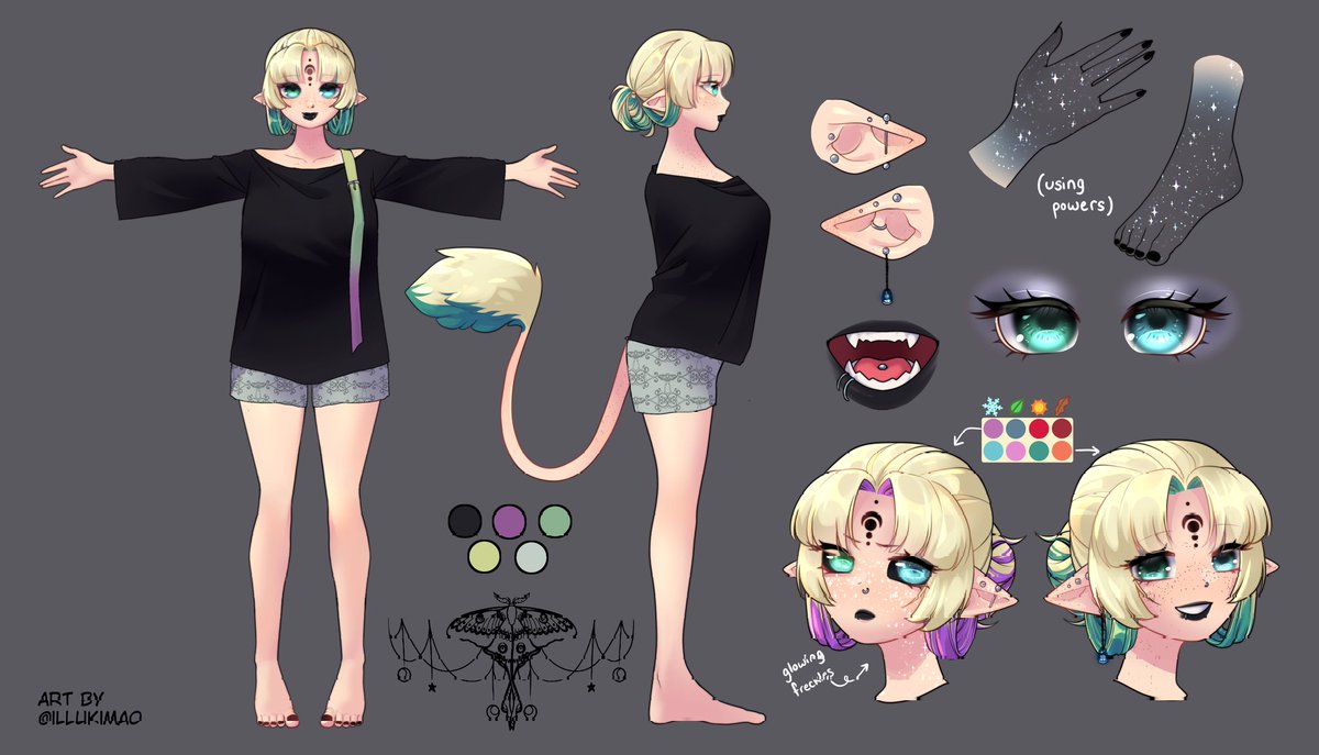 RinaFaeTuber's tweet photo. @aurensyl This is both versions of my model. When she uses her powers(also when feeling negative emotions) and without using her powers. 

Thank you for the opportunity! https://t.co/j8bU6GBJEs