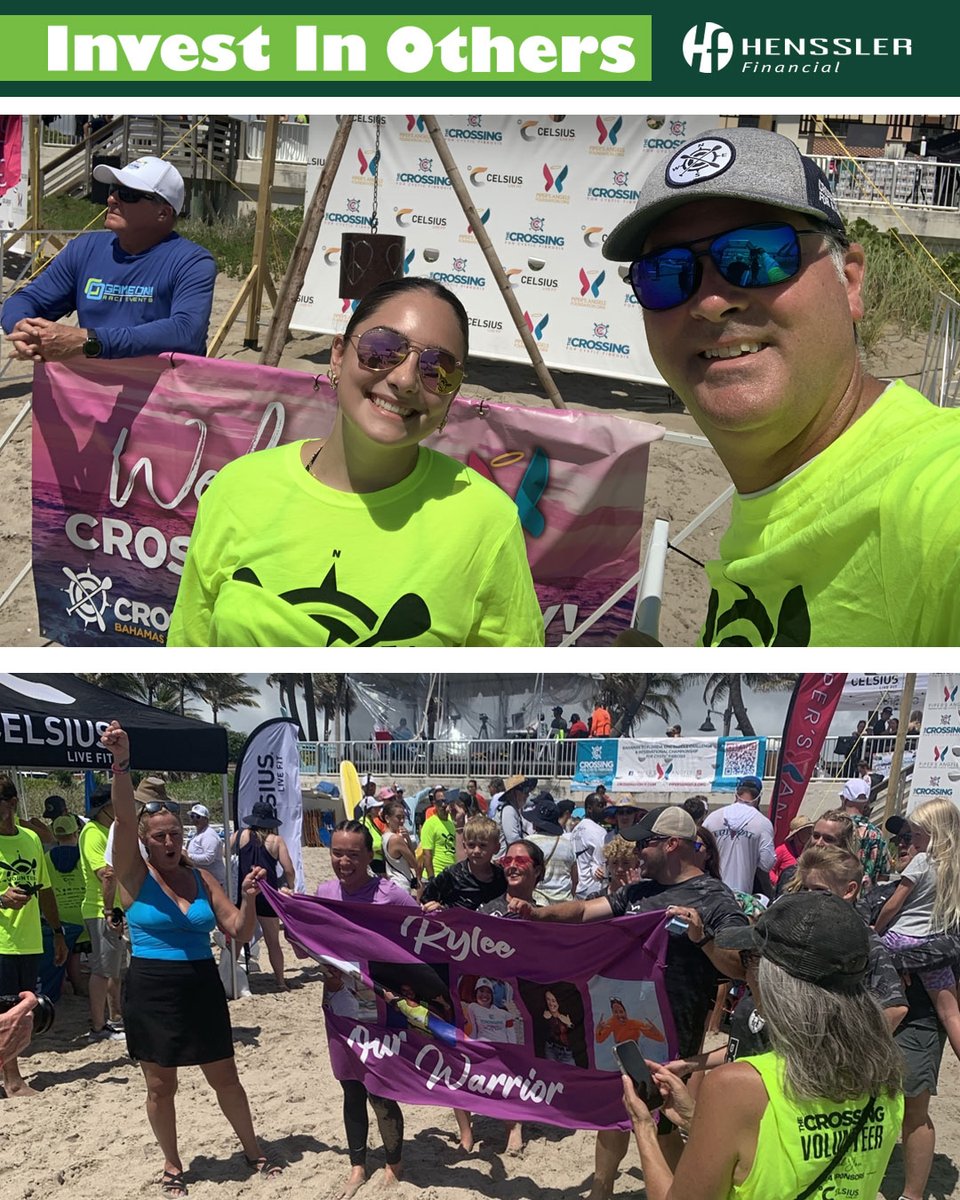 HensslerGroup's tweet photo. At Henssler Financial, we offer Volunteer Time Off so our team can give back. D.J. Barker, CWSยฎ used his VTO to support the Crossing for Cystic Fibrosis, helping athletes at the finish line after their 80-mile paddle from Bimini to Florida. ๐๐ #HensslerGivesBack #CrossingForCF https://t.co/JpMs9dLJKH