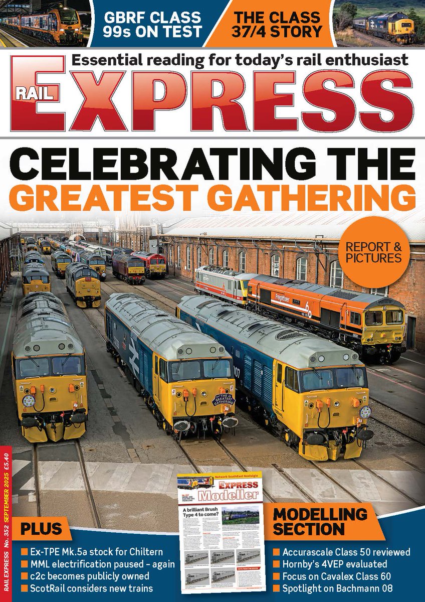 A new issue of Rail Express arrives on Friday! Take a look at this month's cover.

Not a subscriber yet? Sign up and save: classicmagazines.co.uk/digital22ri