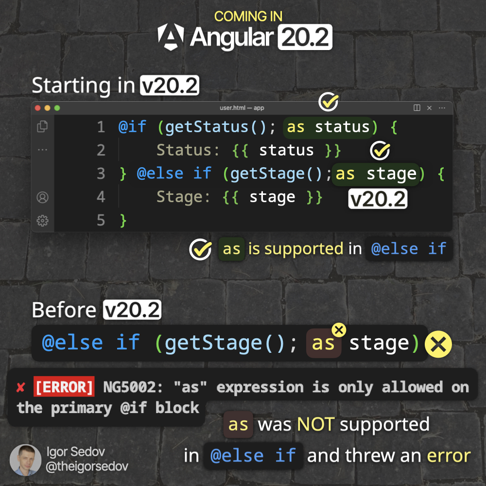 🚀 Coming in #Angular 20.2
➕ New Power for Conditional Templates