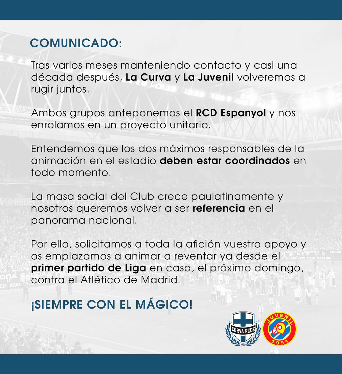 COMUNICADO:

#RCDE
