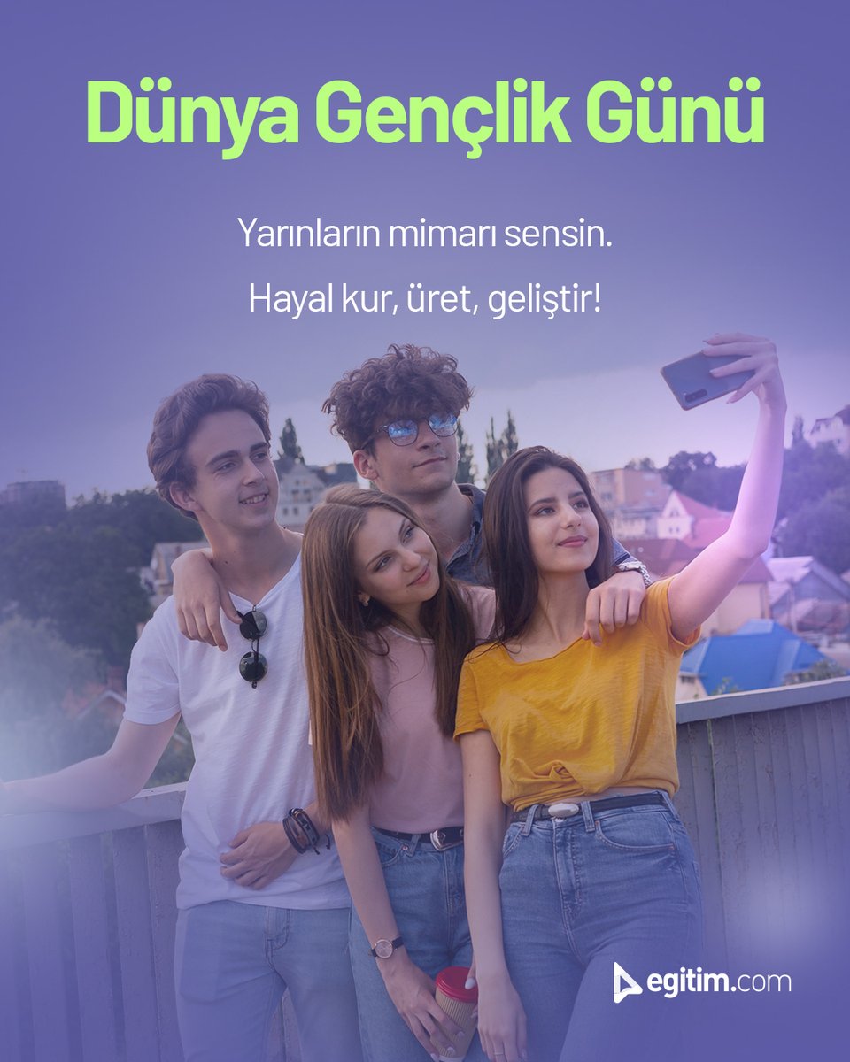 egitim_com's tweet image. Dünyayı güzelleştirme gücü sizde. 🌎✨

Bugün gençliğin günü, kutlu olsun! 🎉

#Egitimcom #EğitimeDeğer #DünyaGençlikGünü #GeleceğinMimarı