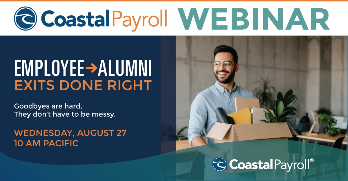 No matter how an employee leaves — resignation, retirement, or termination — how you handle the exit matters. Join us for an informative webinar on August 27.
na2.hubs.ly/y0KrvS0