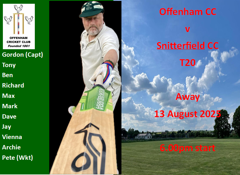 OffenhamCC's tweet photo. We have 3 games remaining this #cricket season and head to #Snitterfield for this week's fixture 🏏🏏🏏 Any action will appear ⬇️⬇️⬇️ https://t.co/giuj2dkykc