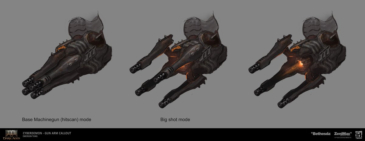 Concept art for the Cyberdemon. Done for DOOM: The Dark Ages. #doom #conceptart