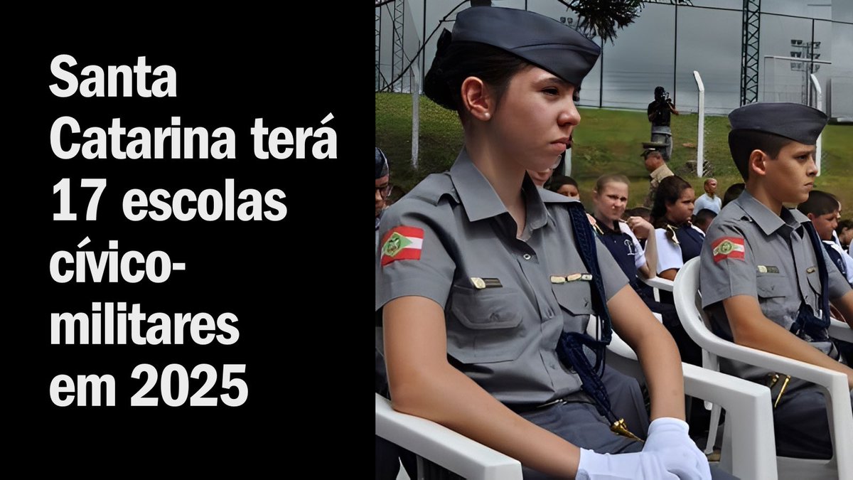 WillDelaria's tweet photo. Santa Catarina diferenciada!

Em 2025, SC vai alcançar 17 escolas cívico-militares. Gov. Jorginho Mello investe no futuro da criançada com disciplina, respeito e valores.

Esse avanço mostra o caminho que SC quer seguir para continuar sendo o melhor estado do Brasil. https://t.co/xSR4jKt5vO