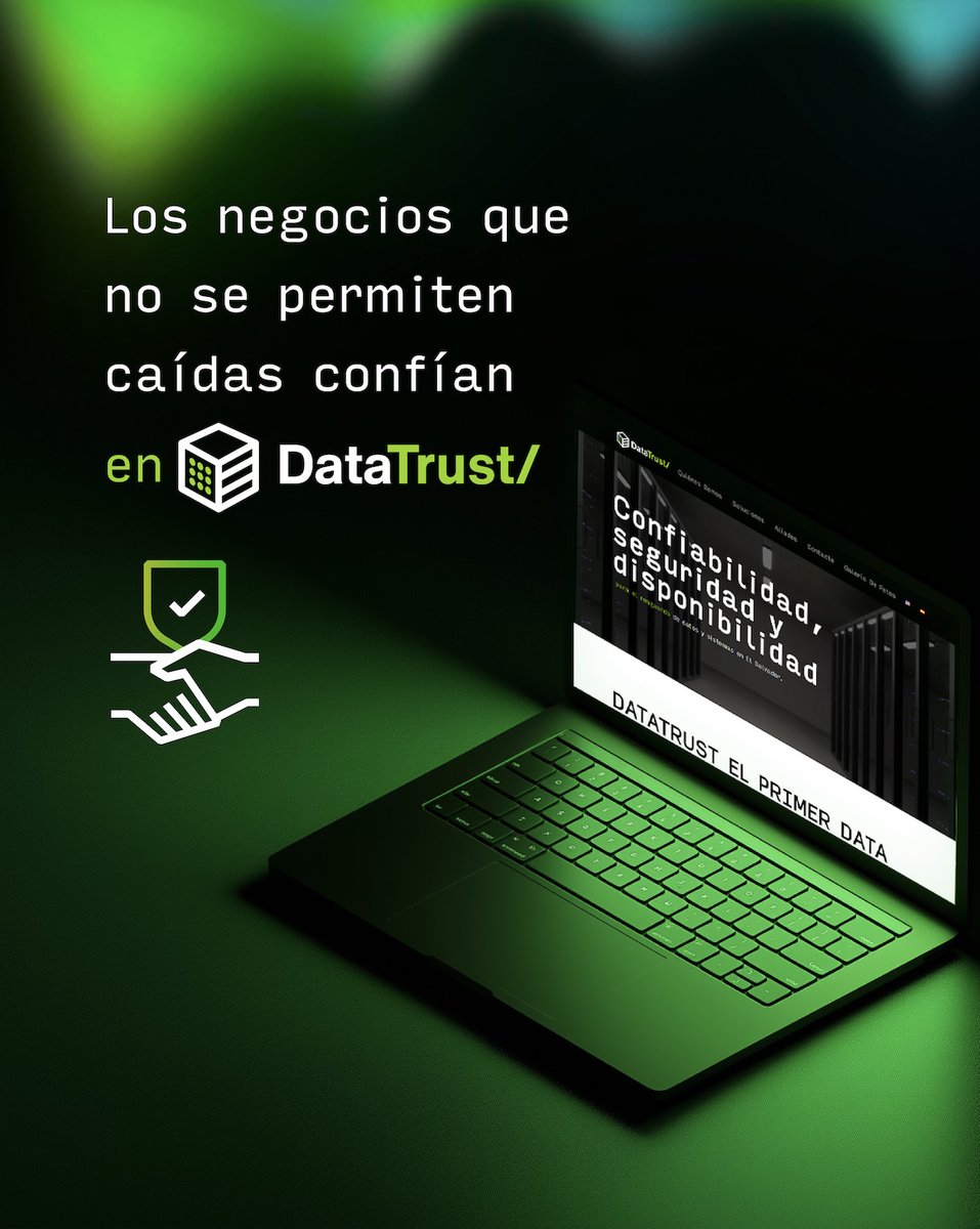 DataTrustSV's tweet image. Los líderes más exigentes saben que la continuidad del negocio comienza por proteger lo más valioso: su información.
📍Toma decisiones tranquilas. Nosotros cuidamos lo que más importa.
#DataTrust #DataCenterSeguridad