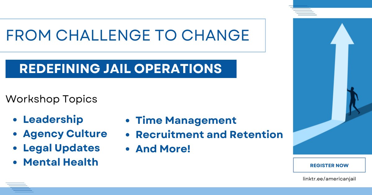 Early Bird Registration is ON! Save now and register for AJA's Virtual Summit, November 12-13, 2025, which focuses on redefining jail operations. Change the future of corrections and register at linktr.ee/americanjail

#JailOperations #AmericanJails #VirtualSummit