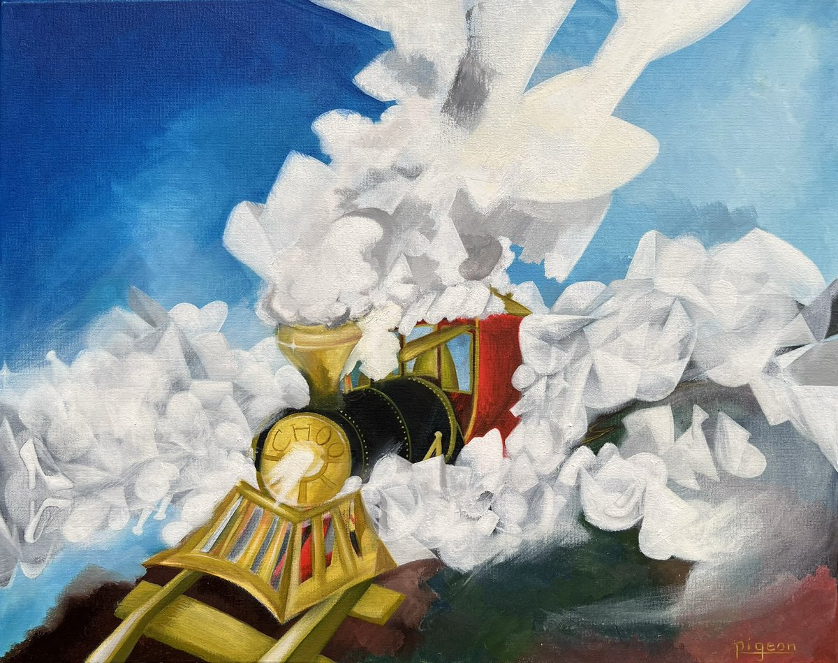 pi8eon's tweet photo. “Choo”
oil on canvas
16”x 20” https://t.co/aUG3fmiSgN