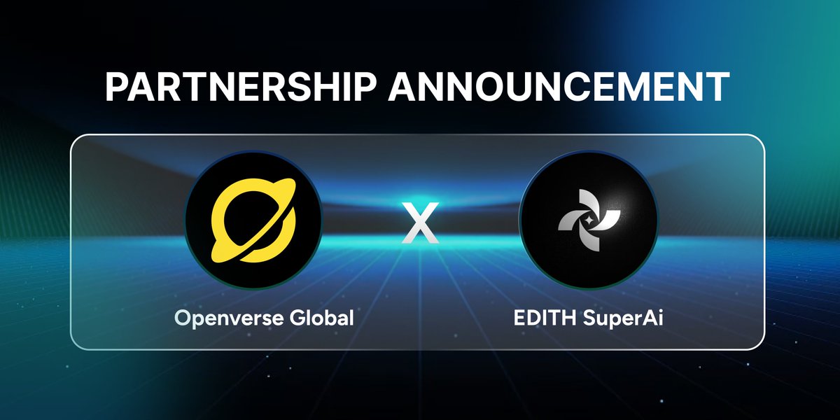 Openverse Global (@openverseglobal) on Twitter photo Partnership Announcement: OPENVERSE x <a href="/edithAPP/">EDITH SuperAi</a>
We’re thrilled to partner with EDITH AI.
☀️ EDITH SuperAi Introduction:
EDITH SuperAi is a decentralized protocol that tokenizes the entire AI infrastructure stack — from GPUs and autonomous agents to energy and real estate — Partnership Announcement: OPENVERSE x <a href="/edithAPP/">EDITH SuperAi</a>
We’re thrilled to partner with EDITH AI.
☀️ EDITH SuperAi Introduction:
EDITH SuperAi is a decentralized protocol that tokenizes the entire AI infrastructure stack — from GPUs and autonomous agents to energy and real estate —