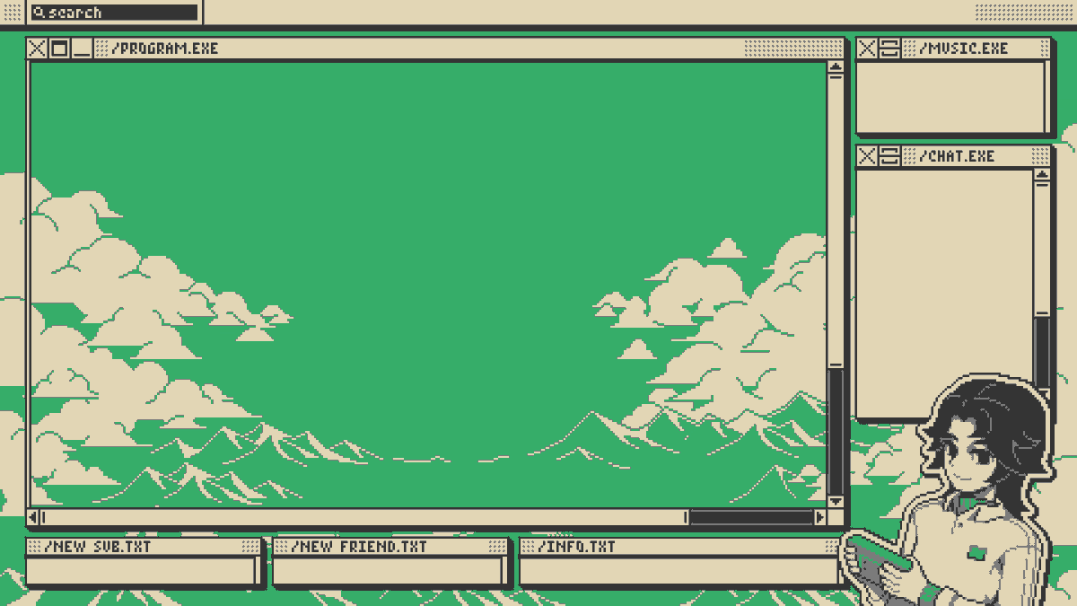 tacocrepe's tweet image. new stream overlay dropped by the way. going through my 4th rebrand of the year 

#pixelart #FroggyOS