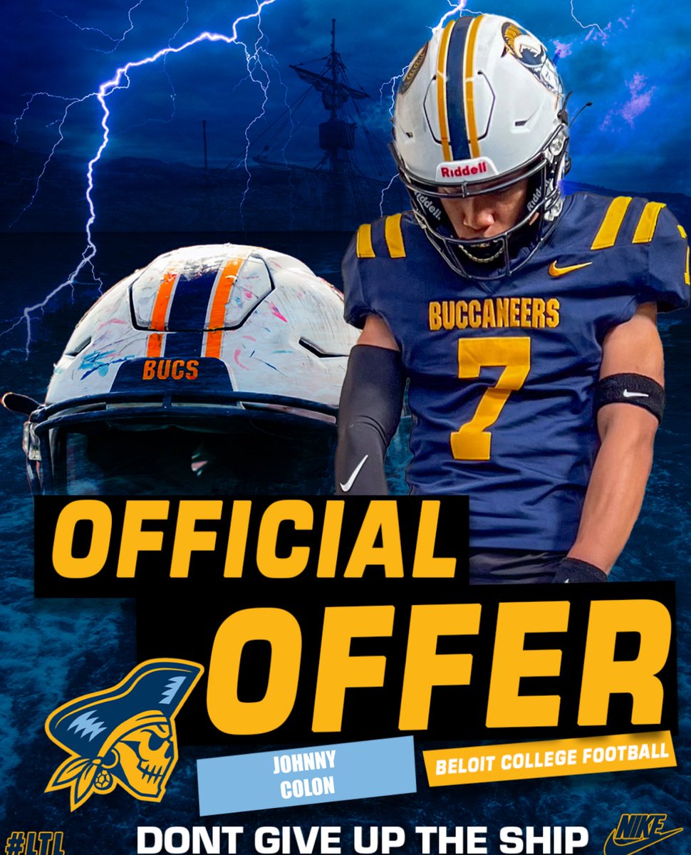 Johnny Colon (@johnny_colon13) on Twitter photo Blessed to receive another offer from Beloit College.#AGTG <a href="/EDGYTIM/">Timothy “EDGYTIM” OHalloran</a> <a href="/CoachChris_Roll/">Coach Chris Roll</a> <a href="/BeloitBucsFB/">BeloitBucsFootball</a> Blessed to receive another offer from Beloit College.#AGTG <a href="/EDGYTIM/">Timothy “EDGYTIM” OHalloran</a> <a href="/CoachChris_Roll/">Coach Chris Roll</a> <a href="/BeloitBucsFB/">BeloitBucsFootball</a>
