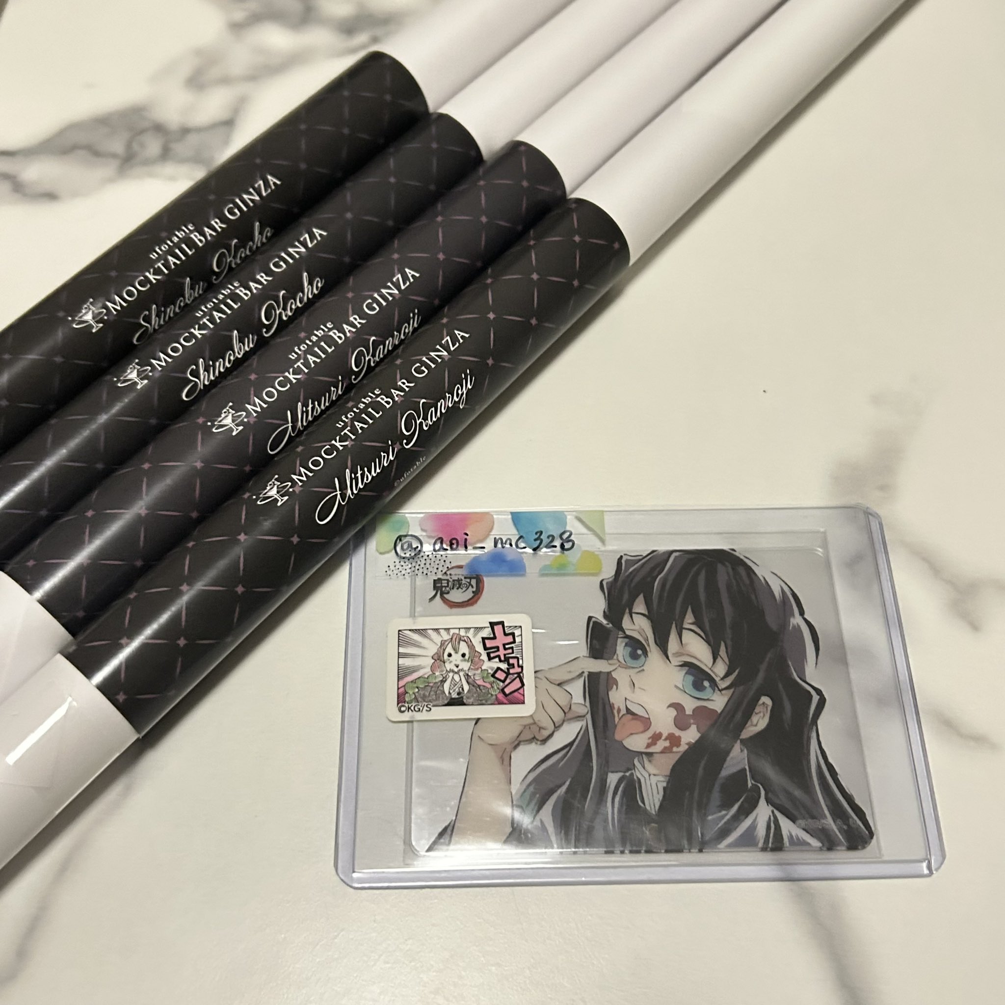 鬼滅の刃 モクテル バー ロト くじ 煉獄杏寿郎　B2ポスター 二種 鬼滅の刃 モクテルバー銀座 ロトくじ カード2枚 煉獄杏寿郎