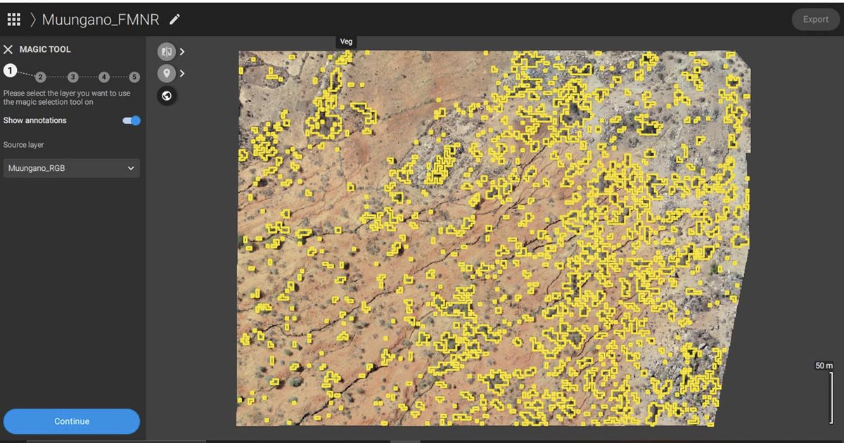 pix4d's tweet image. #PIX4Dfields was used to monitor the regrowth of vegetation on barren land in Tanzania as part of #regenerativefarming. They used the #MagicTool to automatically detect trees, allowing them to track regrowth over time: pix4d.com/blog/Regenerat…

 #sustainability #dronesforgood