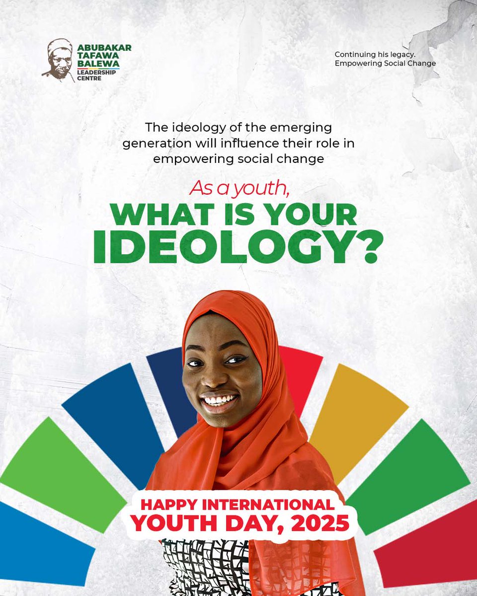 atb_centre's tweet photo. International Youth Day 🌍✨

Your ideology as a young person will influence your role in this year’s theme: “Local Youth Actions for the SDGs and Beyond.”

Your power to create meaningful impact in your community while advancing the Sustainable t4SDGs https://t.co/KM30L0zCEX