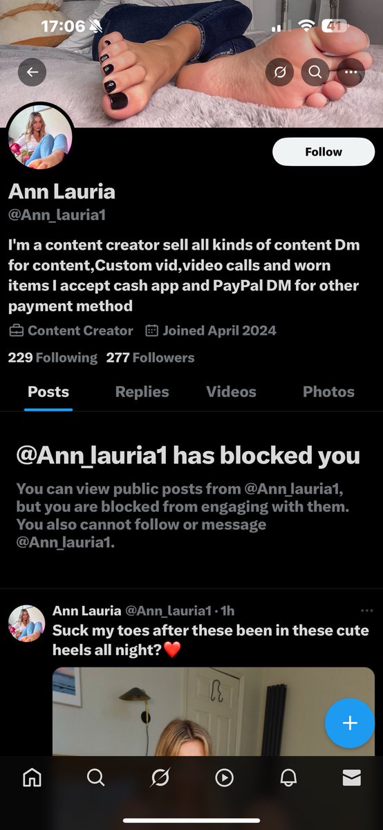 <a href="/Ann_lauria1/">Ann Lauria</a> is impersonating me please report there profile and do not be scammed!