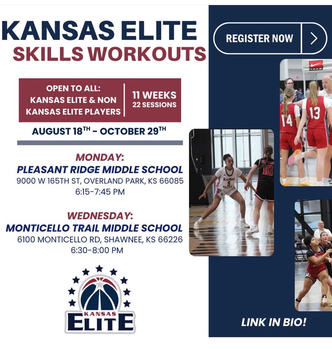 Fall Skills Workouts are just around the corner. Elevate your game these sessions starting Monday August 18th and running through October.  Click link to register 

docs.google.com/forms/d/e/1FAI…