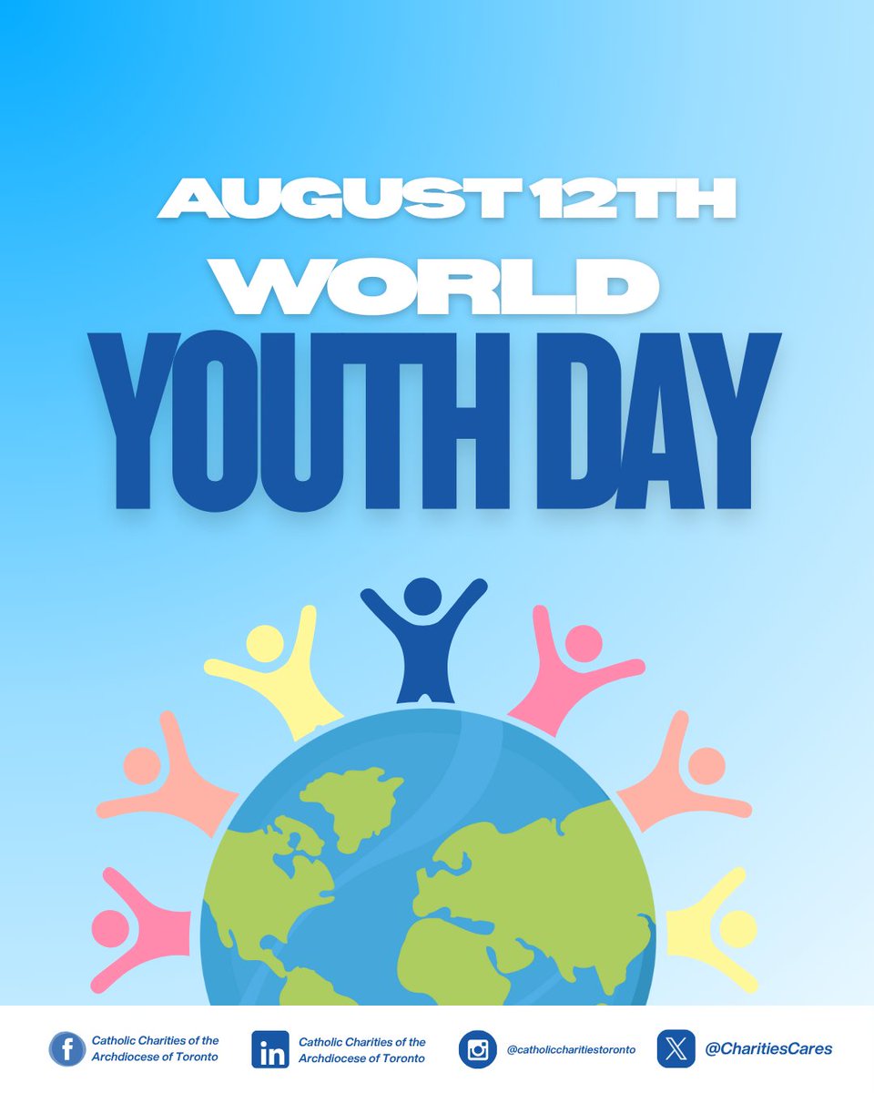🌍✨ International Youth Day ✨🌍

Today, we celebrate the energy, creativity, and hope that young people bring to our world.
Catholic Social Teaching reminds us of the dignity of every person, the importance of participation, and the call to build a society rooted in solidarity.