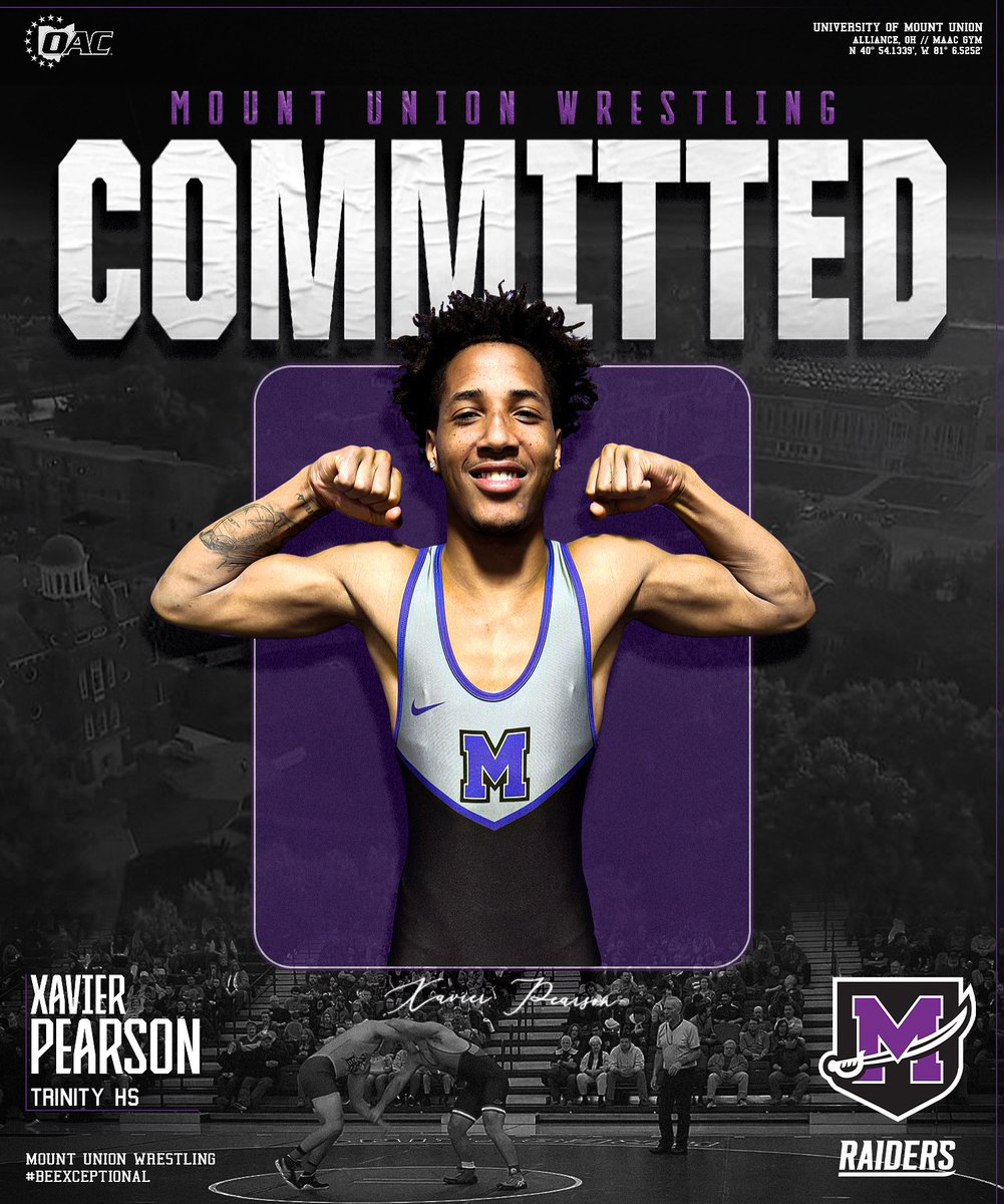 Welcome, Xavier Pearson!
Trinity HS, OH
2x OHSAA State Placer (3, 4) 
2x District Placer (1, 2)
2x CVC Champion
Brecksville Holiday Placer (8)
North Canton Holiday Placer (4)
3x CIT Placer (1, 2, 3) 
Record 115-21 
 
Go Raiders!