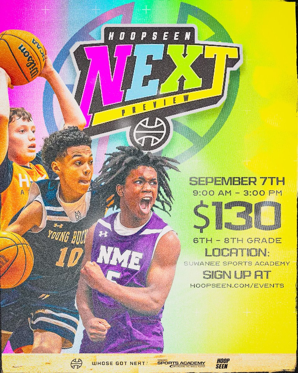 Who's NEXT?

September 7th at <a href="/ssasports/">SuwaneeSportsAcademy</a> 

hoopseen.com/georgia/events…