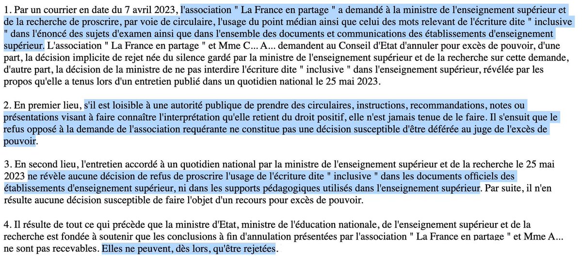 L’UNI regrette la décision du conseil d’État qui rejette le recours visant à interdire l’écriture inclusive à l’université.

Une écriture woke avec des règles floues, incohérentes et qui complexifient le français n’a pas lieu d’être dans nos lieux d’enseignement.

L’UNI