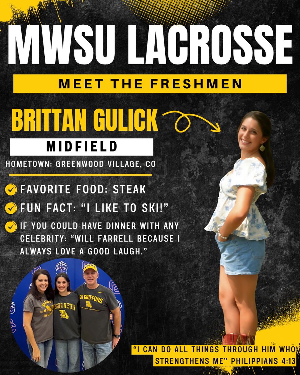Griffon Lacrosse (@griffonlax) on Twitter photo Introducing the incoming freshmen! Up next - #17 Brittan Gulick 
Midfield | Greenwood Village, CO Introducing the incoming freshmen! Up next - #17 Brittan Gulick 
Midfield | Greenwood Village, CO