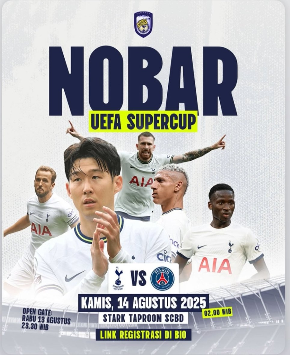 Nobar Super Cup. Yg Mao ikt bisa registrasi dulu di bawah ini : docs.google.com/forms/d/e/1FAI…