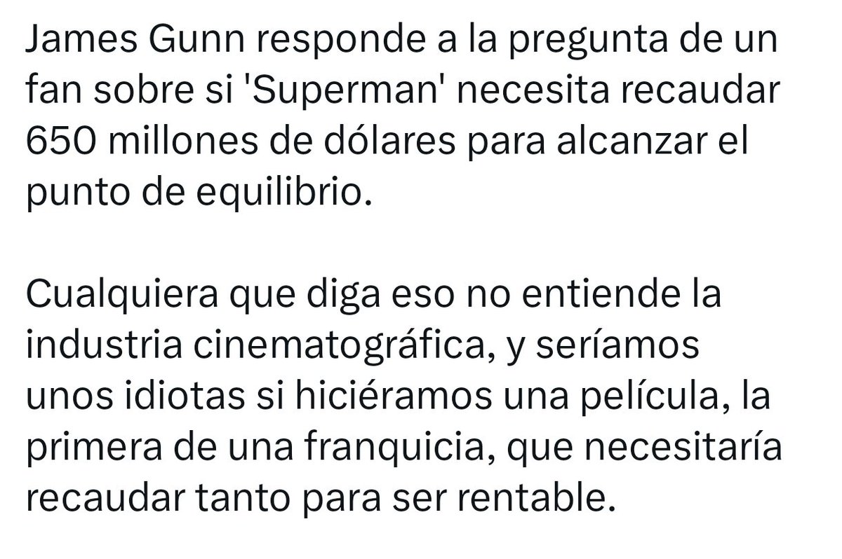 Esto es sencillo. ¿Ustedes piensan que si fuese un éxito no lo estuviese GRITANDO a los 4 vientos?. Se invierte incluso dinero para lightning campaigns y bumpers para decir que fue un éxito. Pero como el  #Superman de Gunn NO ES UN ÉXITO  entonces hay que decir que otros no saben