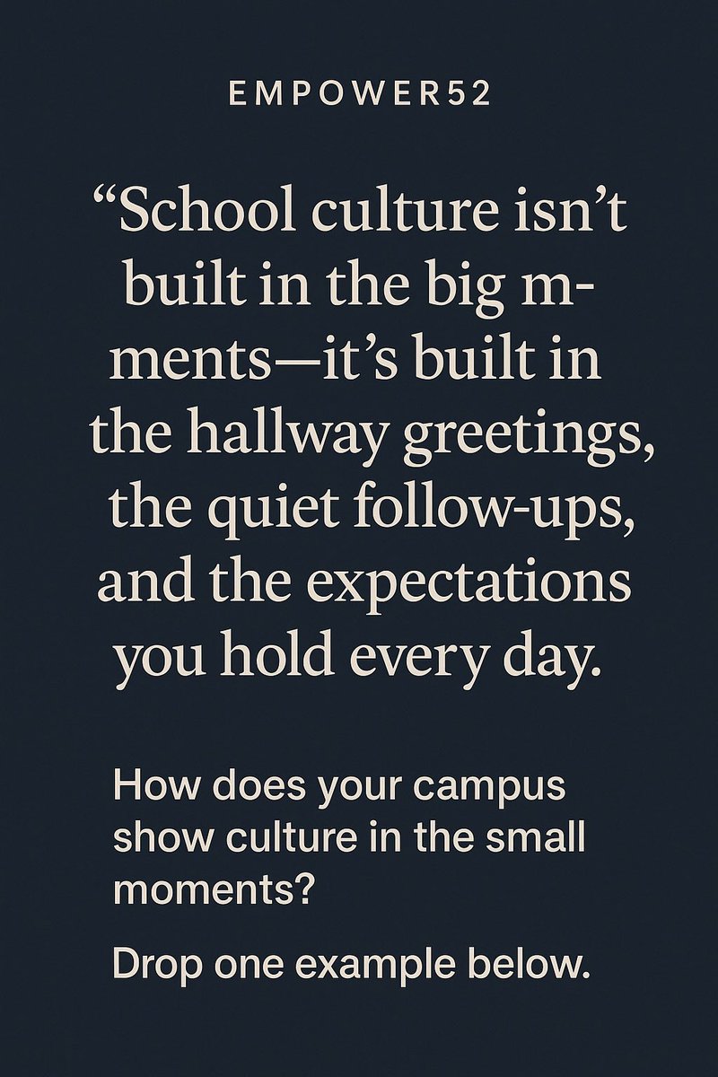 Empower_52's tweet photo. #schoolculture
#empower52
#k12Leadership https://t.co/ooyztZJELt