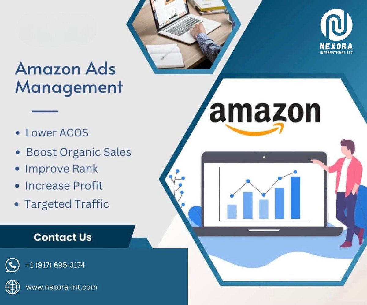 Nexorainter's tweet image. Give a power booster to your amazon sales with Amazon PPC advertising services. Nexora services always suggest the best way to achieve best sales on Amazon sales.
Contact us now:-
📞+1 (917) 695-3174
📧 info@nexora-int.com
#amazonppc #amazonppcagency #amazonppcoptimization