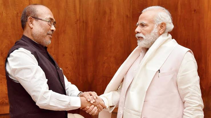Fmr. Illegal Chief Minister of #Manipur &amp; Illegal Prime Minister of #India.

While the former became CM through Gun &amp; Money Power, the latter became PM through #ECI, #IT, #ED, etc. Both #VoteChori but different means.

<a href="/rashtrapatibhvn/">President of India</a> <a href="/INCIndia/">Congress</a> <a href="/arivalayam/">DMK</a> <a href="/RahulGandhi/">Rahul Gandhi</a>